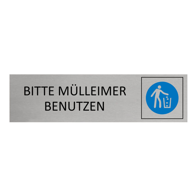 Türschild Bitte Mülleimer benutzen