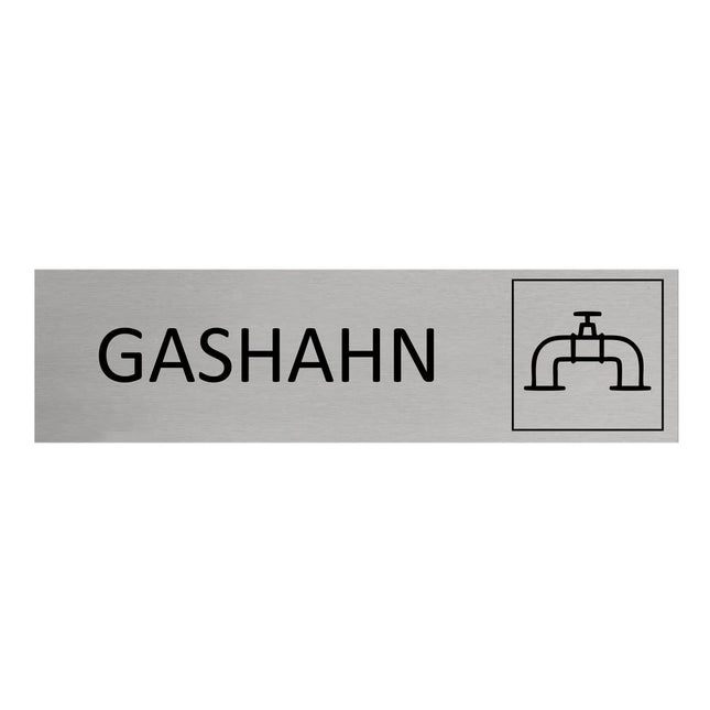 Türschild Gashahn