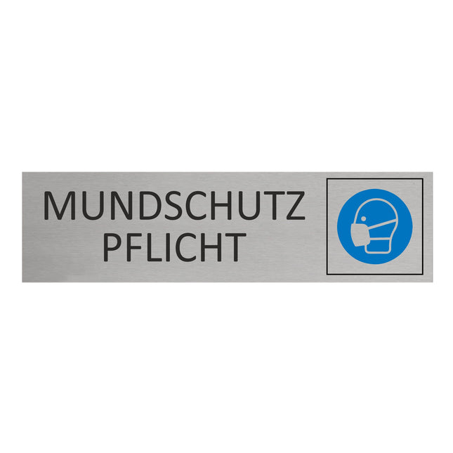 Türschild Mundschutzpflicht