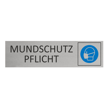 Türschild Mundschutzpflicht