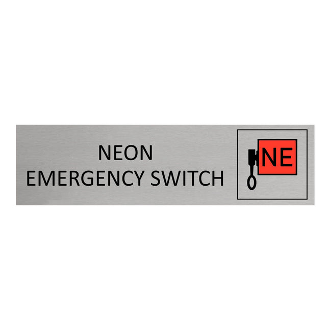 Türschild Neon Emergency Switch
