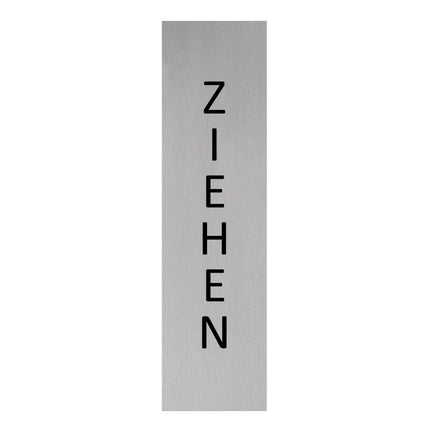 Türschild Ziehen vertikal