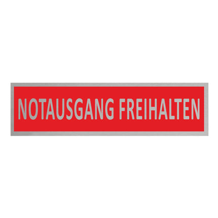 Türschild Notausgang freihalten