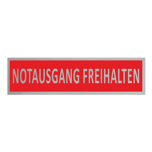 Türschild Notausgang freihalten
