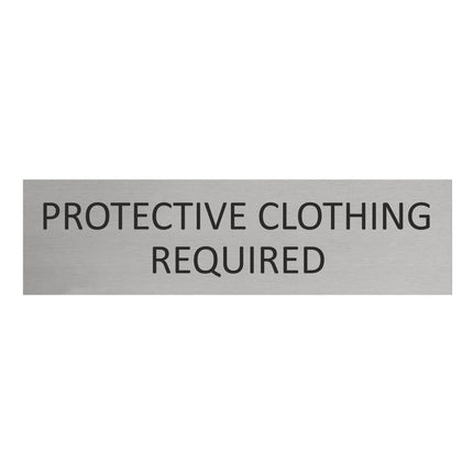 Türschild Protective Clothing Required
