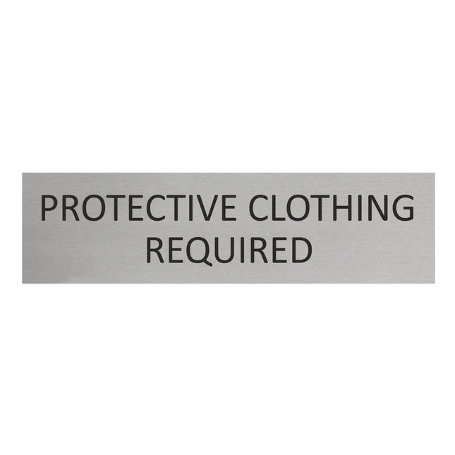 Türschild Protective Clothing Required