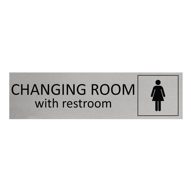 Türschild Women's Changing Room With Restroom
