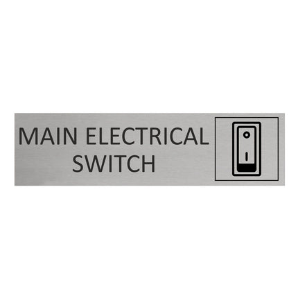 Türschild Main Electrical Switch