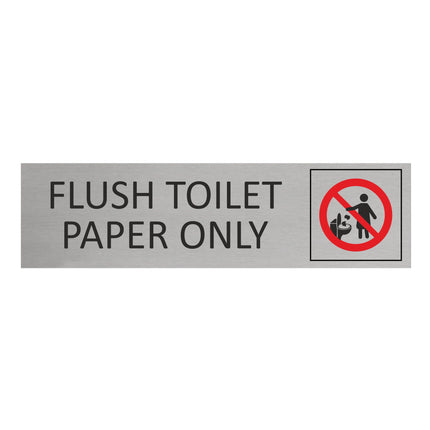 Türschild Please Do Not Flush Anything Except Toilet Paper
