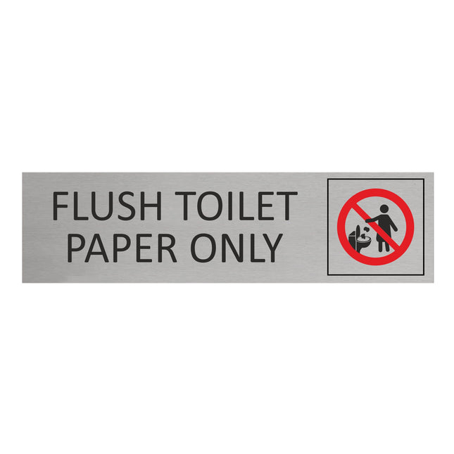 Türschild Please Do Not Flush Anything Except Toilet Paper