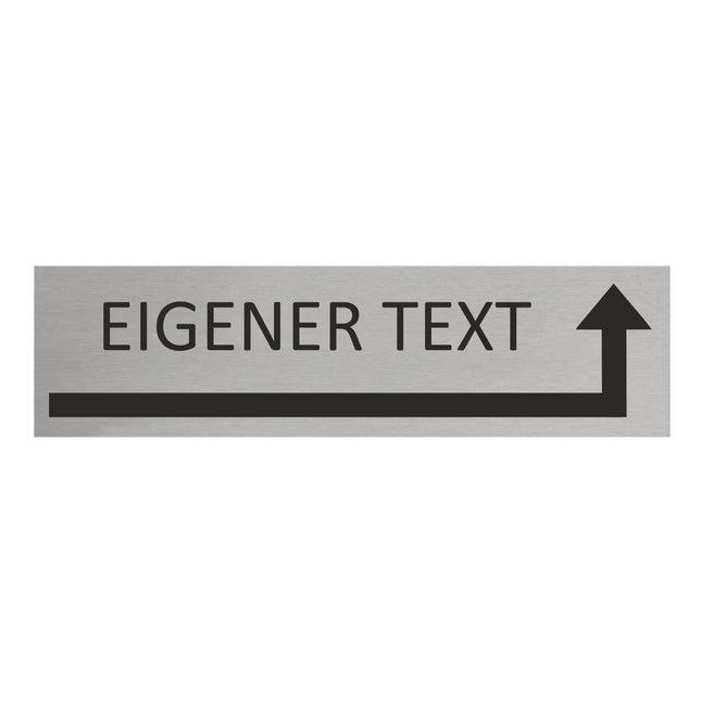 Türschild Eigener Text - Rechts um