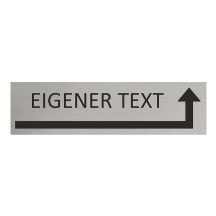 Türschild Eigener Text - Rechts um