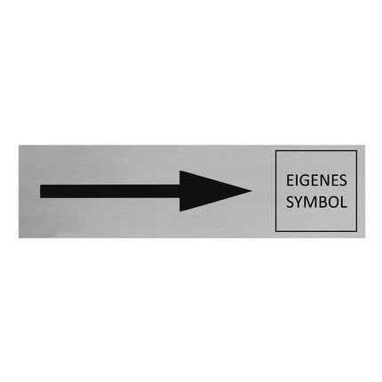 Türschild Pfeil Rechts mit eigenem Symbol