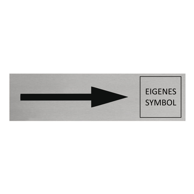 Türschild Pfeil Rechts mit eigenem Symbol