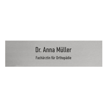 Türschild Name und Titel