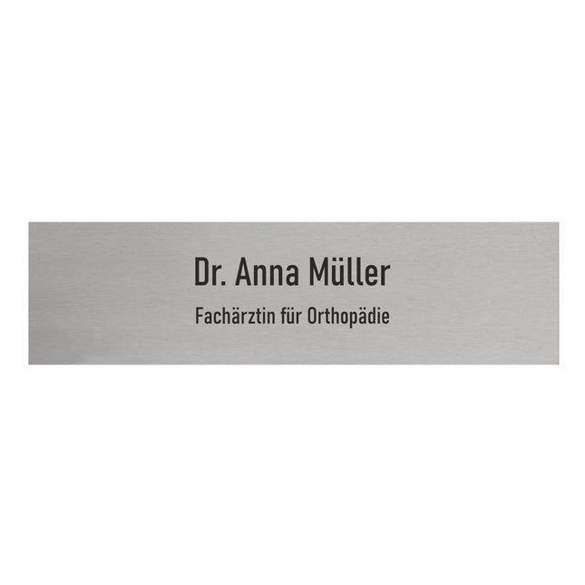 Türschild Name und Titel