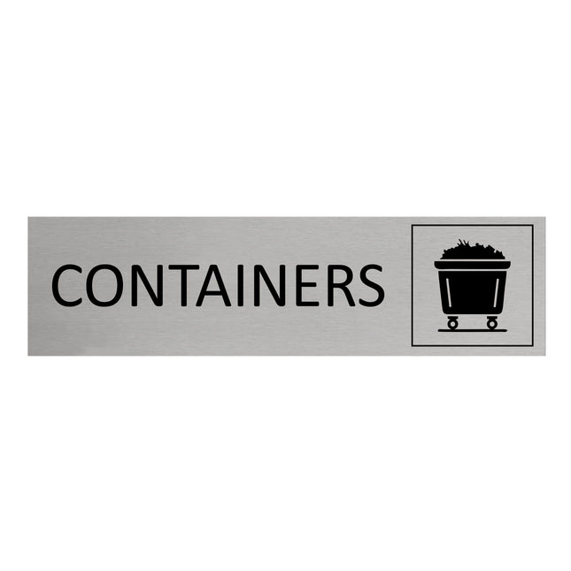 Türschild Containers