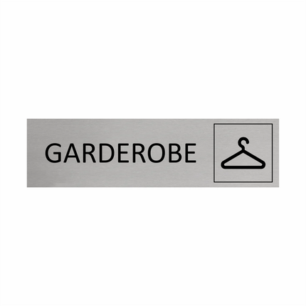 Türschild Garderobe