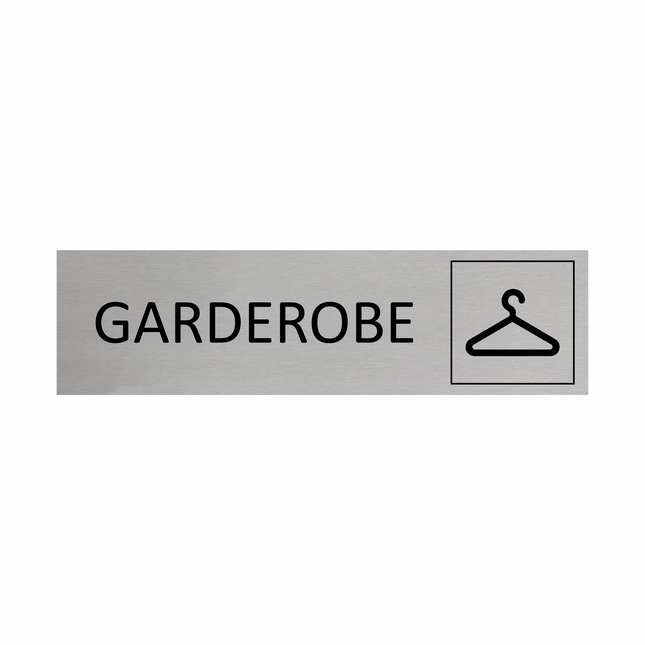 Türschild Garderobe