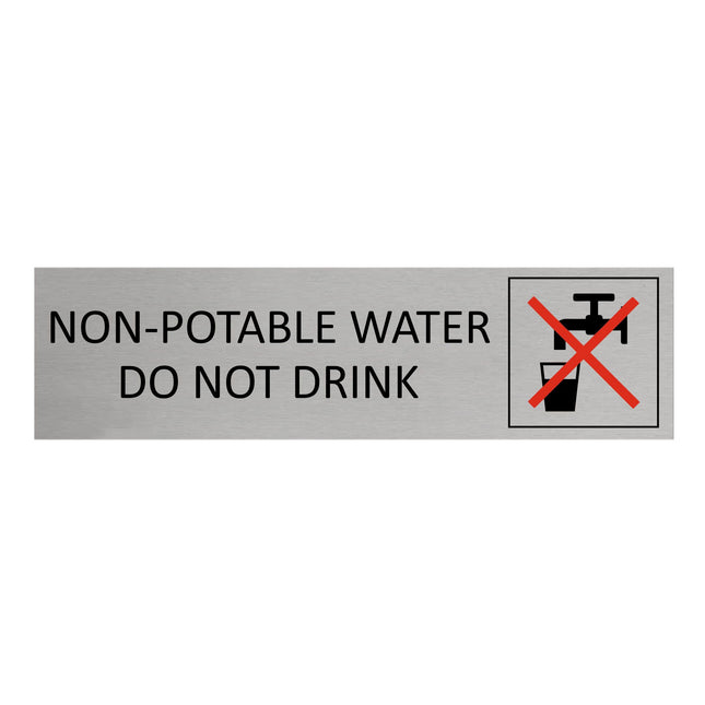 Türschild Non-potable water