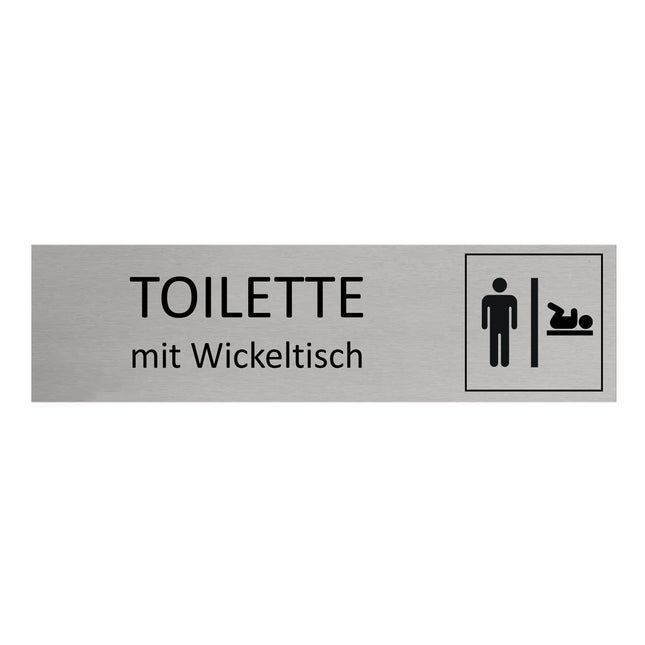 Türschild Herren-WC mit Wickeltisch