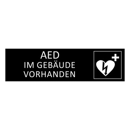 Türschild AED im Gebäude vorhanden