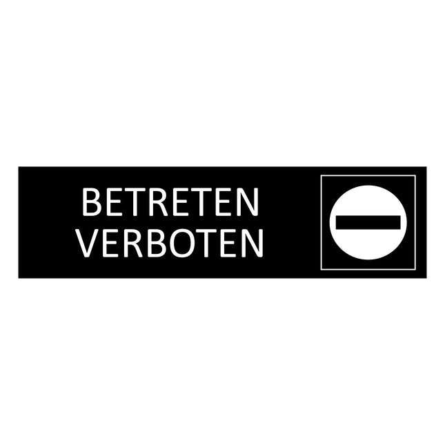 Türschild Betreten verboten