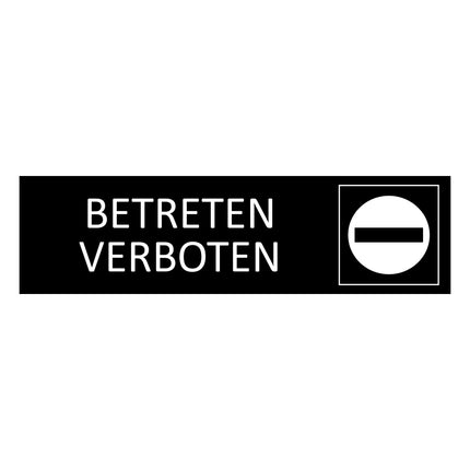 Türschild Betreten verboten