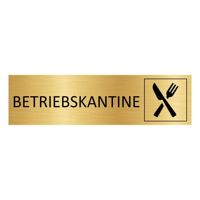 Türschild Betriebskantine