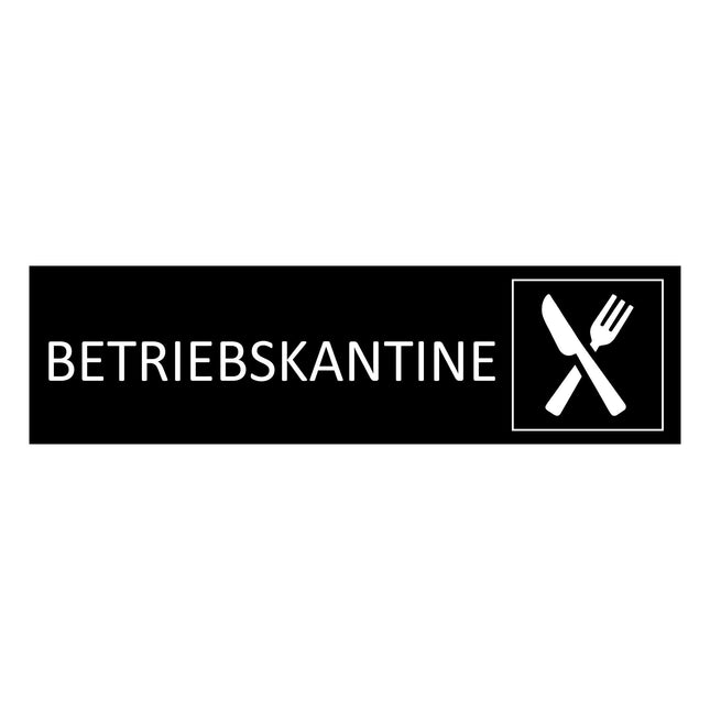 Türschild Betriebskantine