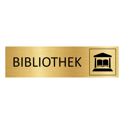 Türschild Bibliothek