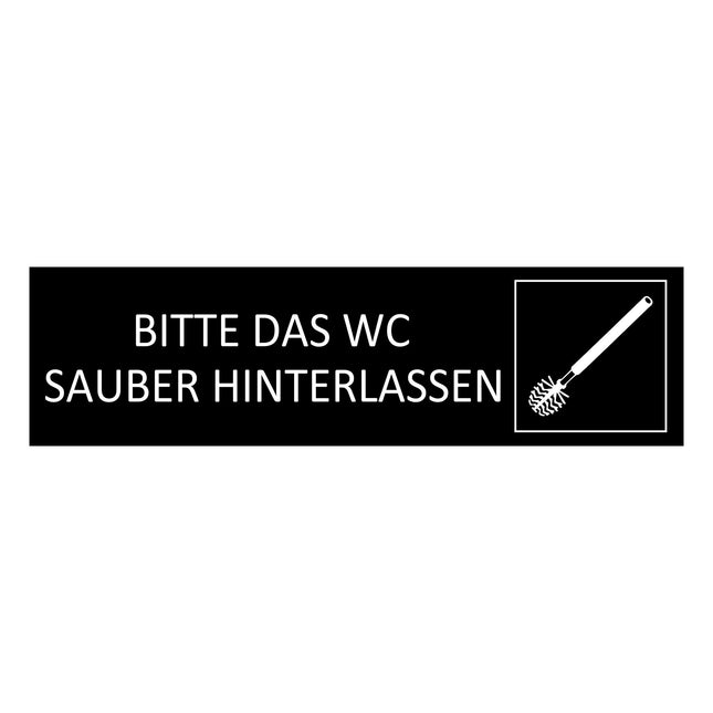 Türschild Bitte das WC sauber hinterlassen