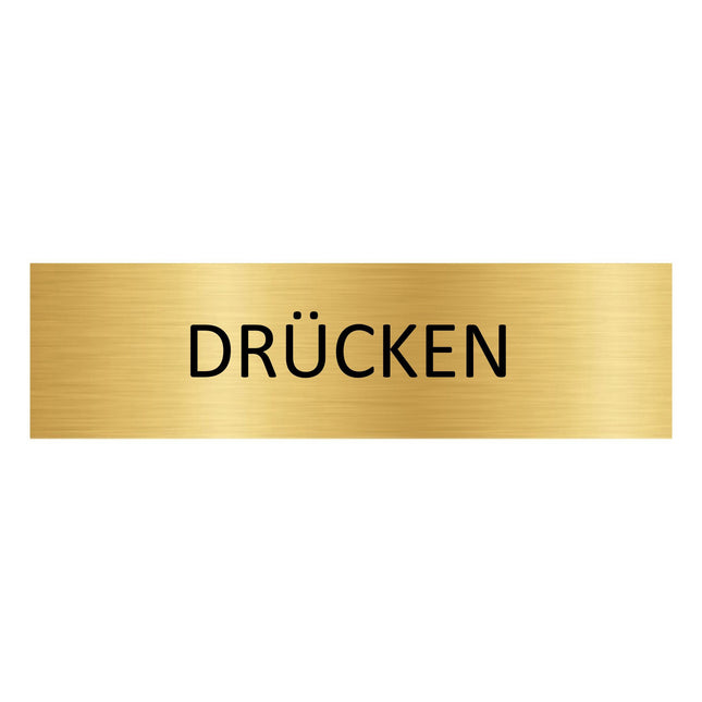 Türschild Drücken