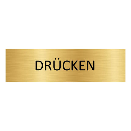 Türschild Drücken