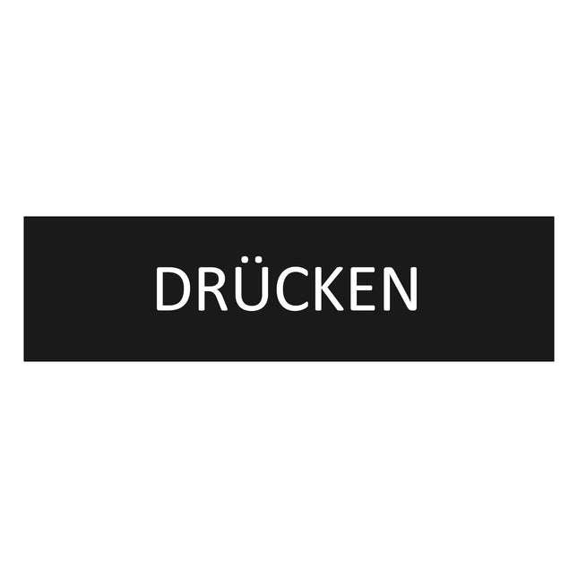 Türschild Drücken