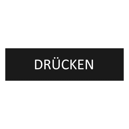 Türschild Drücken