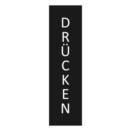 Türschild Drücken (vertikal)