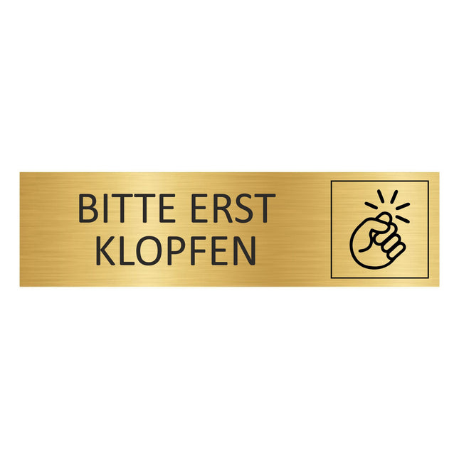 Türschild Erst Klopfen