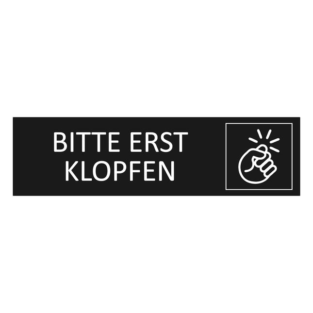 Türschild Erst Klopfen