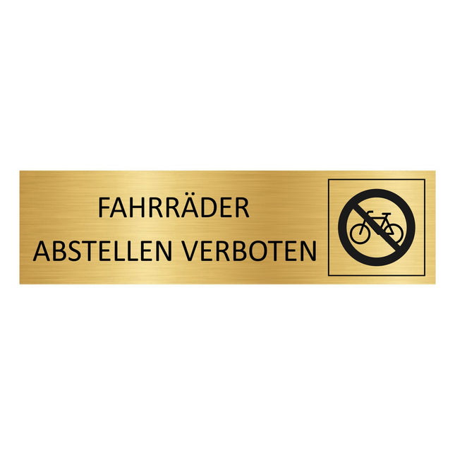 Türschild Fahrräder abstellen verboten