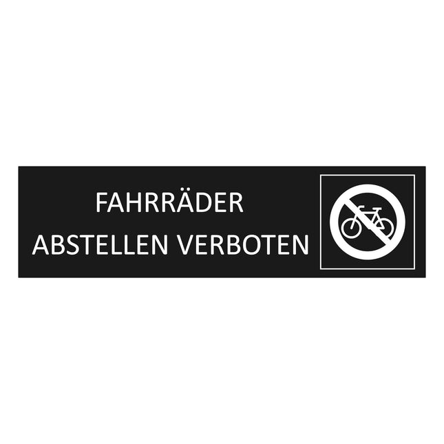 Türschild Fahrräder abstellen verboten