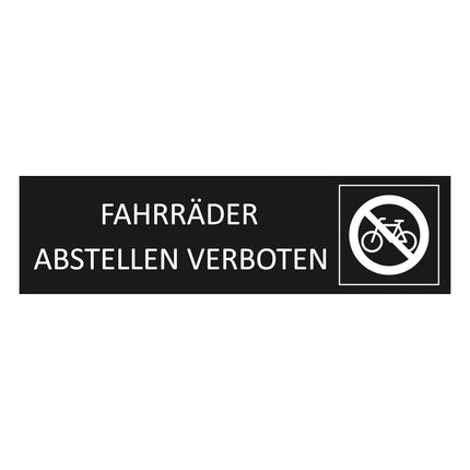 Türschild Fahrräder abstellen verboten