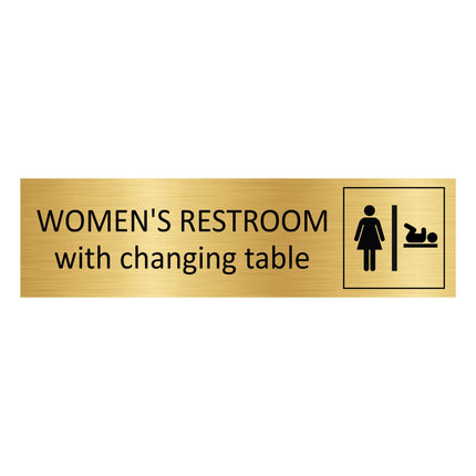 Türschild Women's Restroom with Changing Table
