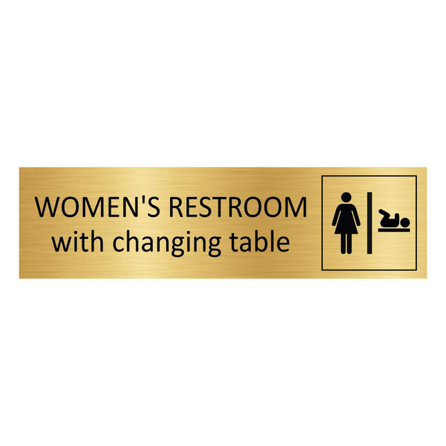 Türschild Women's Restroom with Changing Table