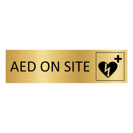 Türschild AED on site