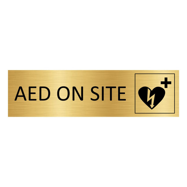 Türschild AED on site