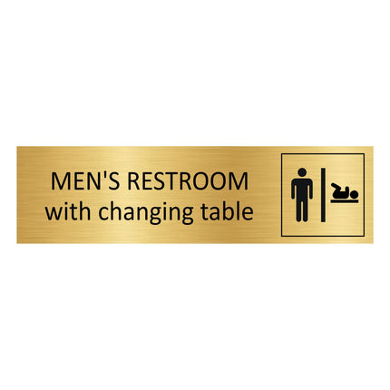 Türschild Men's restroom with changing table