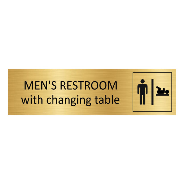 Türschild Men's restroom with changing table