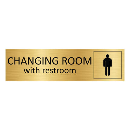 Türschild Men's changing room with restroom