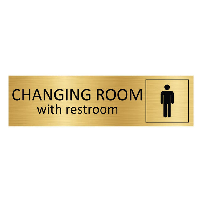 Türschild Men's changing room with restroom